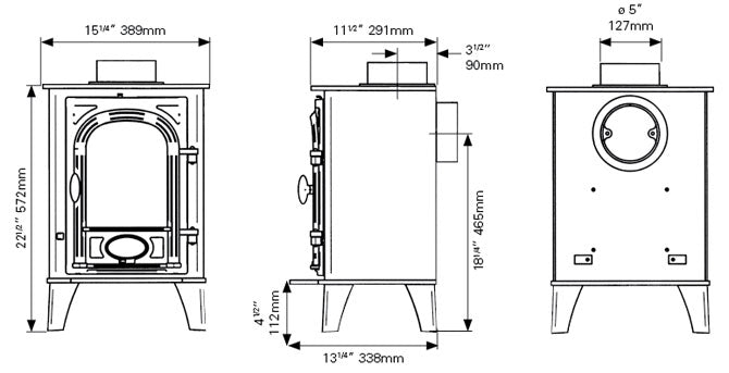 Stovax Stockton 4 Wood Burning / Multifuel Ecodesign Stove