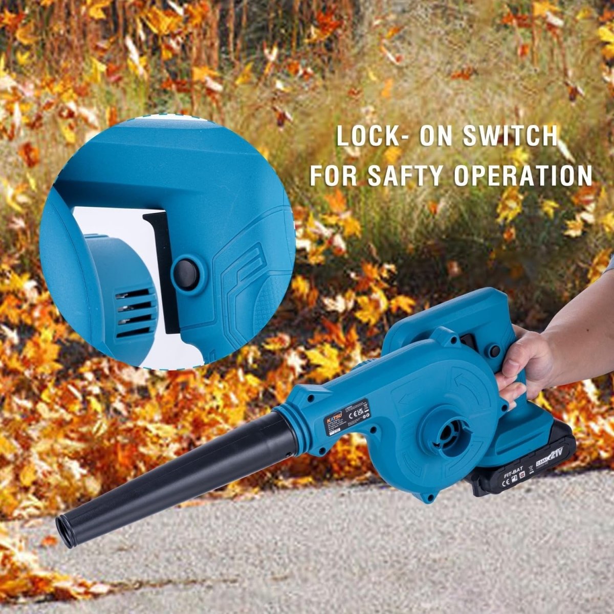 21V Cordless Leaf Blower Handheld Dust Cleaner Garden Car Corners