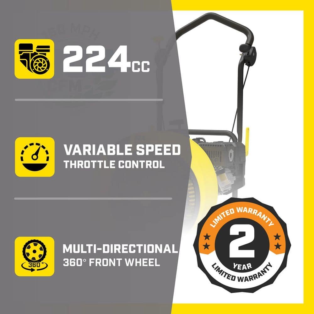 Champion Power Equipment 160 mph 224cc 1300 CFM Walk-Behind Gas Leaf Blower 201529