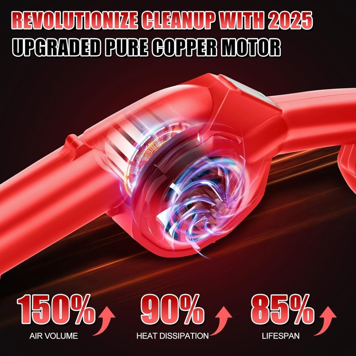 Cordless Leaf Blower 18V 3-in-1 Brushless Handheld Garden Cleaner Tool