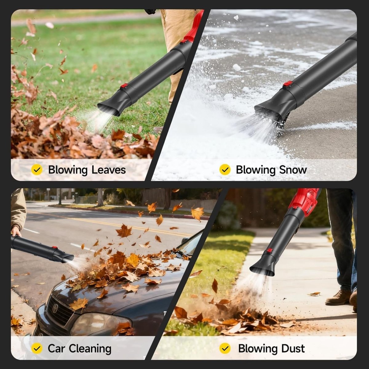 Cordless Leaf Blower 18V 500CFM 150MPH Handheld Garden Cleaner Body Only