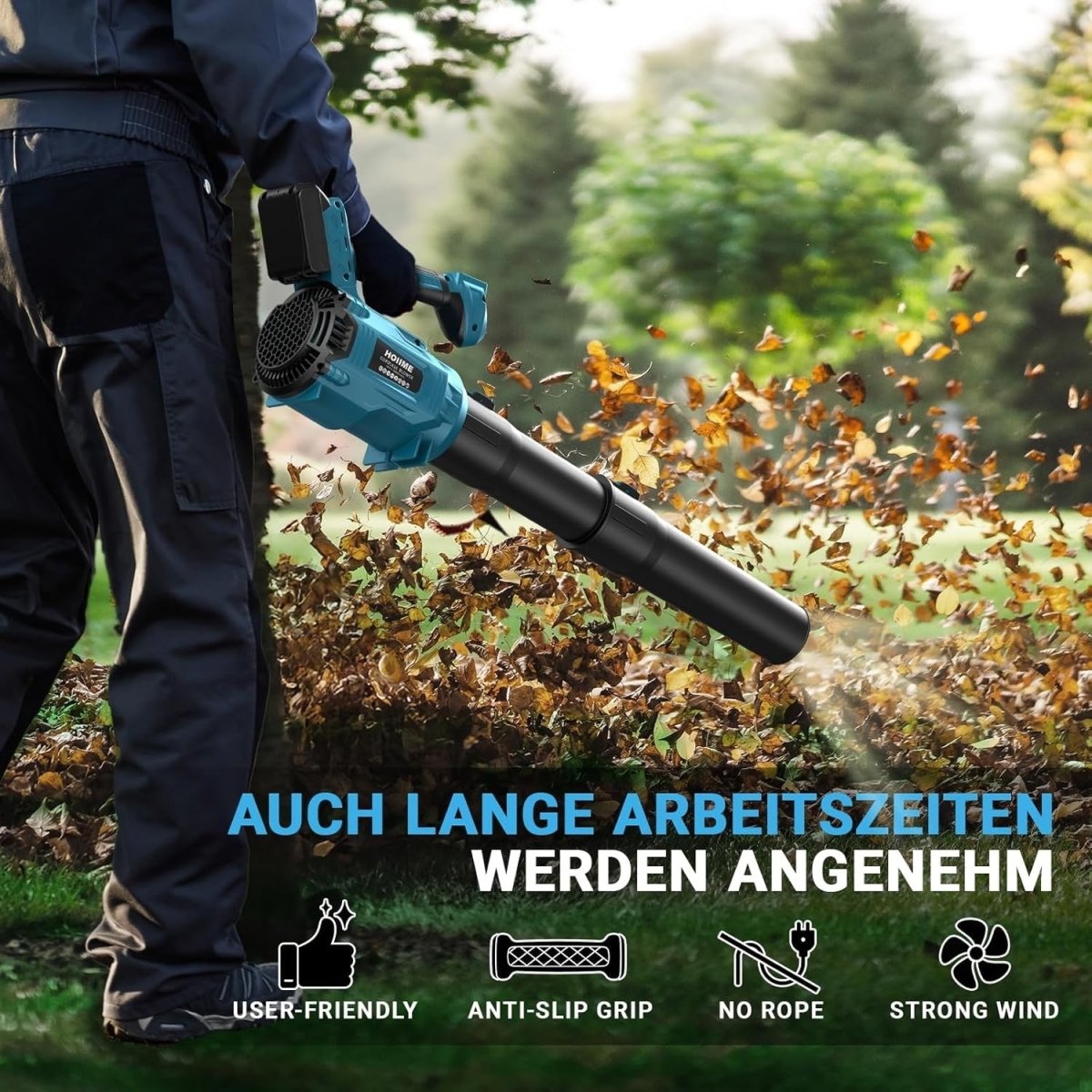 Cordless Leaf Blower 18V Turbo 6-Speed High Power Handheld Garden Cleaner