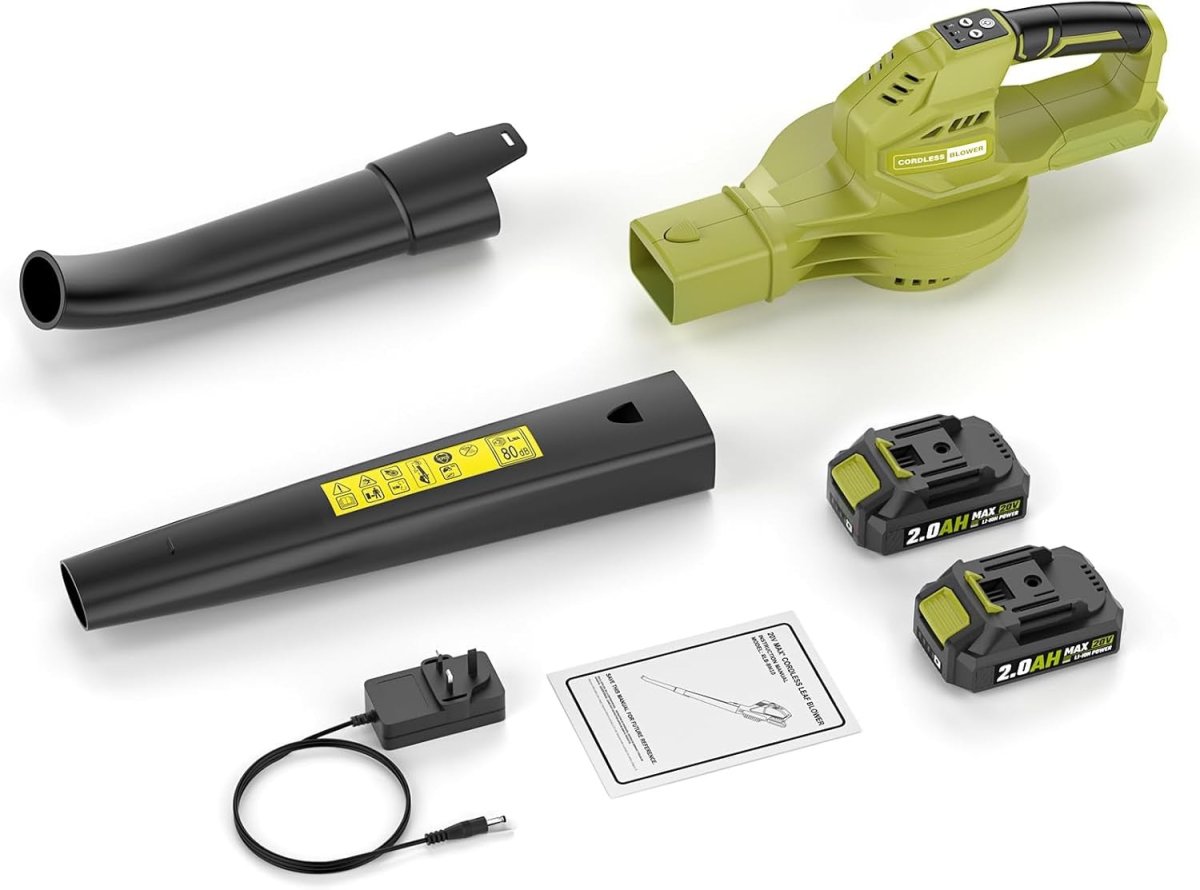 Cordless Leaf Blower 20V Batteries 3 Speed Lightweight Handheld