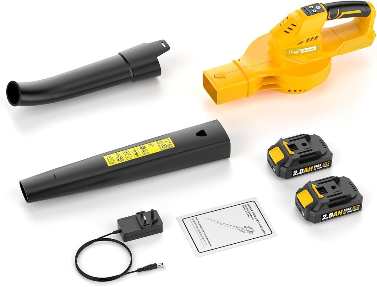 Cordless Leaf Blower 20V Dual Batteries 218CFM 3 Speed Lightweight Handheld