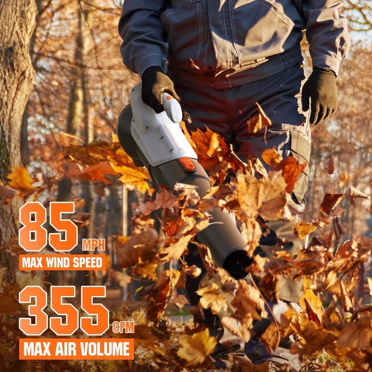 Cordless Leaf Blower 20V High Power Lightweight Electric Garden Cleaner