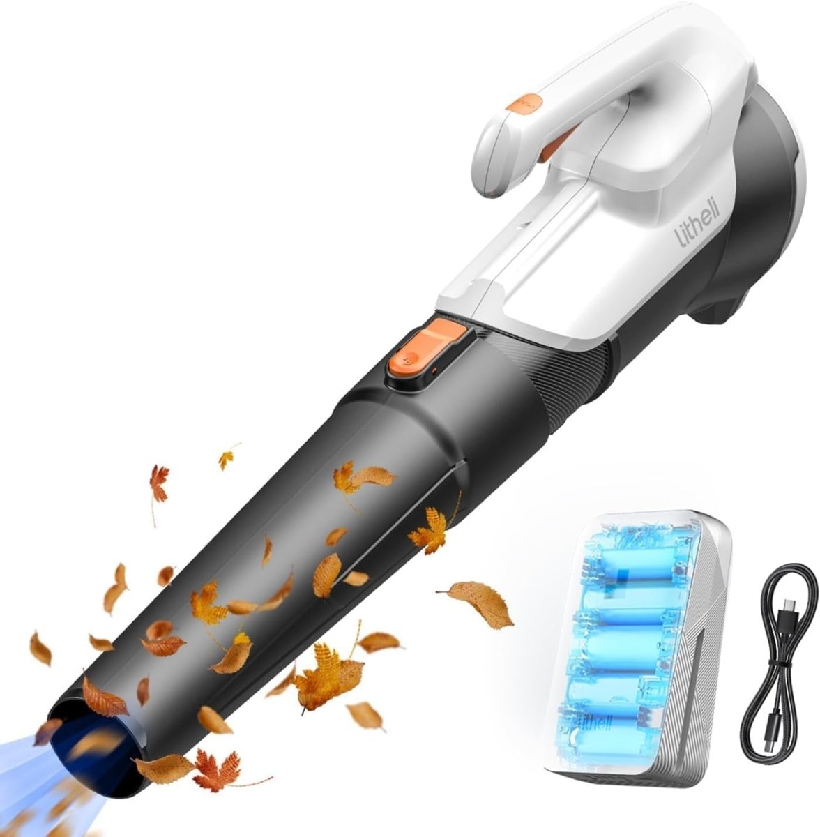 Cordless Leaf Blower 20V High Power Lightweight Electric Garden Cleaner - Kwikley