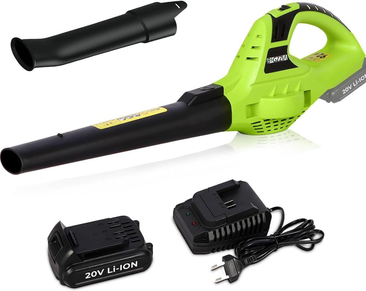 Cordless Leaf Blower 20V Lightweight Electric Garden Cleaner 2 Speed Kit - Kwikley