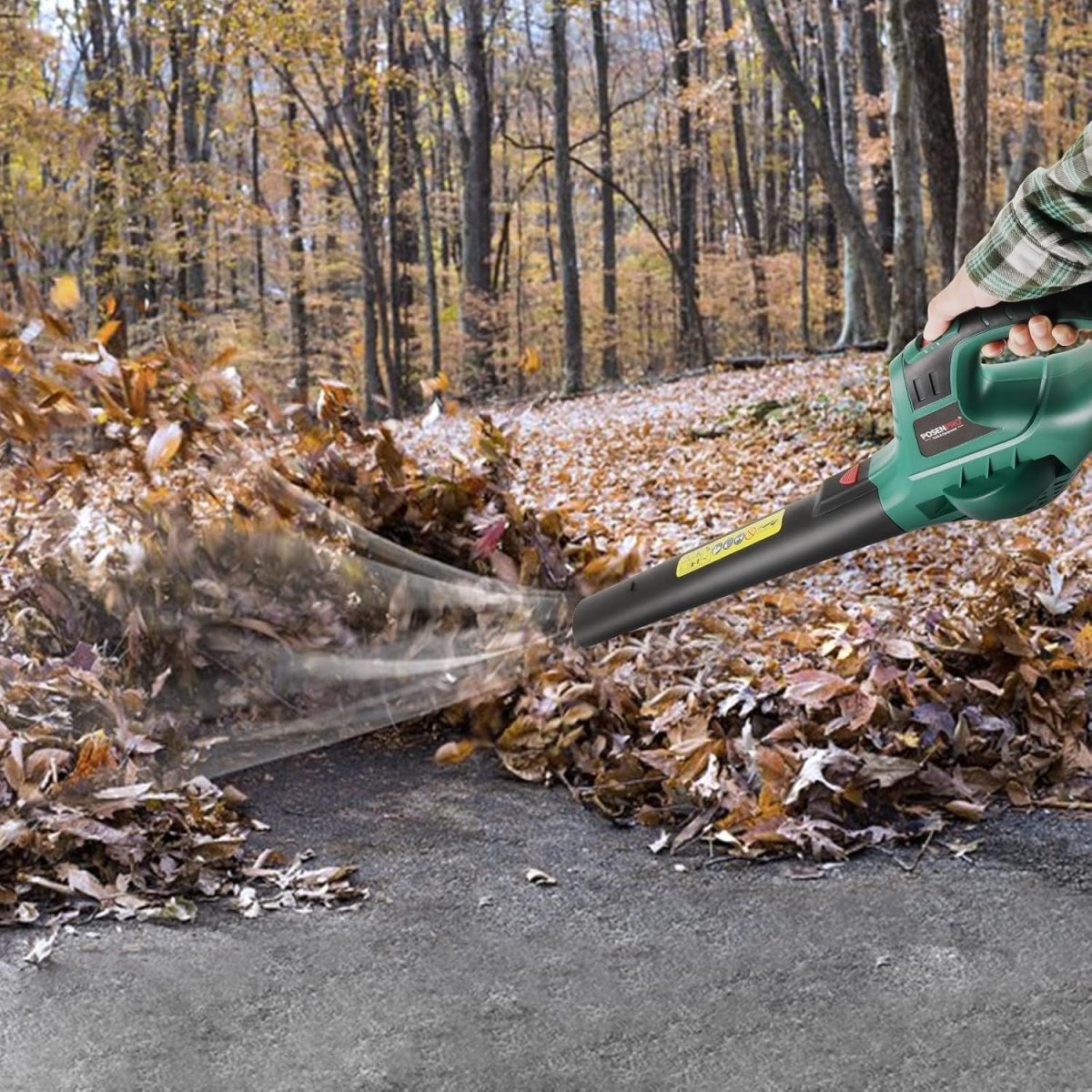 Cordless Leaf Blower 20V Lightweight Garden Cleaner 2 Speed with Battery