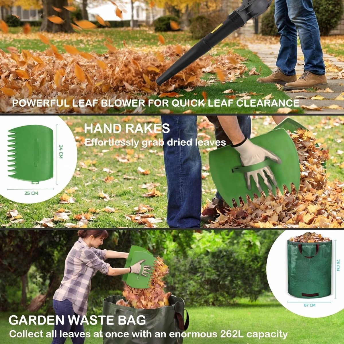 Cordless Leaf Blower 20V Lightweight Garden Patio Driveway Cleaner Kit