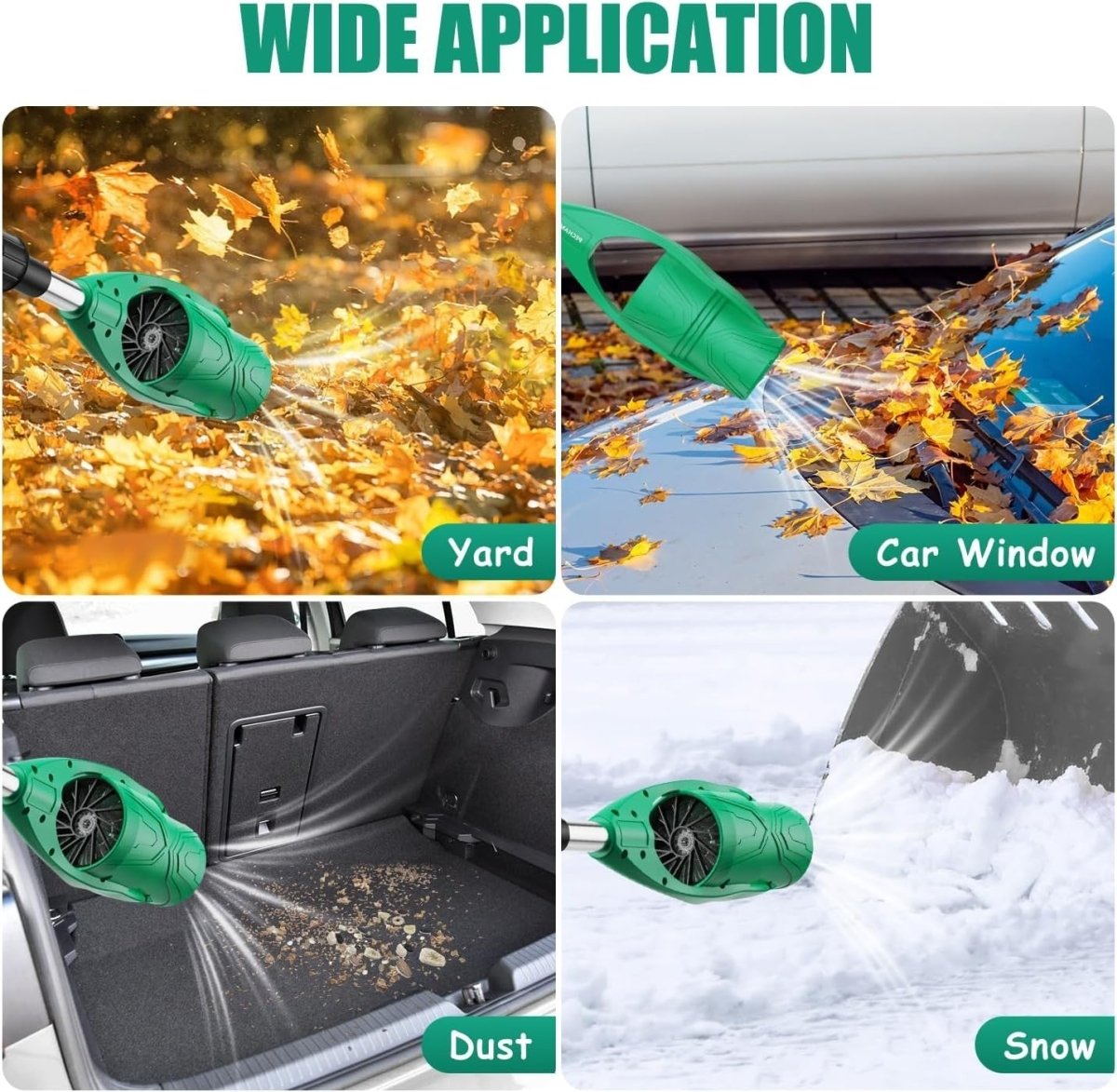 Cordless Leaf Blower 21V 4000mAh Collapsible 520CFM 180MPH