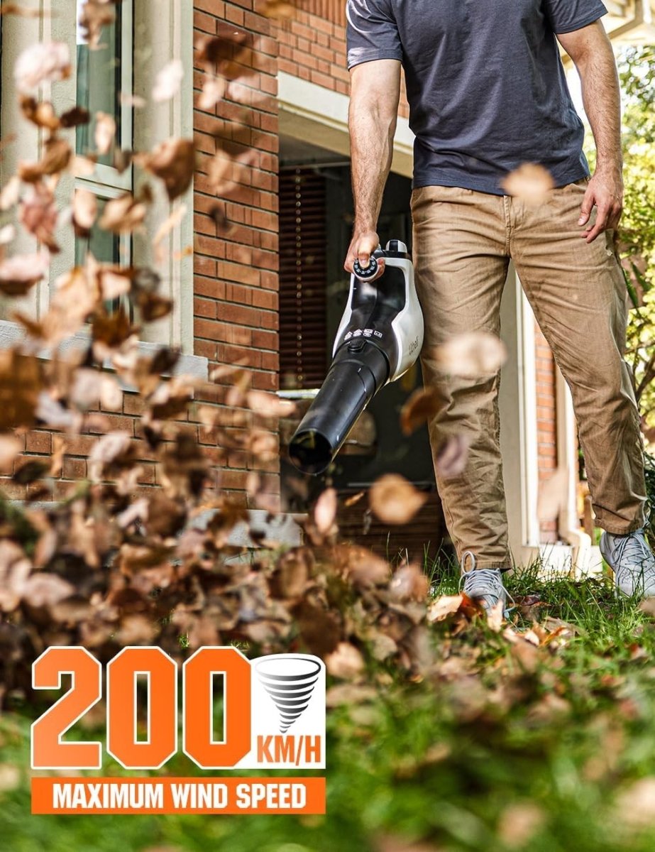 Cordless Leaf Blower 40V Brushless Turbo High Power Dual Battery Garden