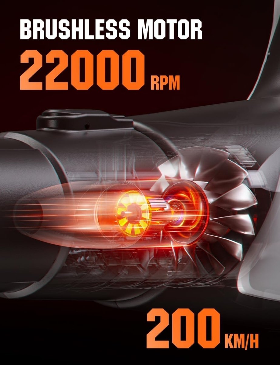 Cordless Leaf Blower 40V Brushless Turbo High Power Dual Battery Garden