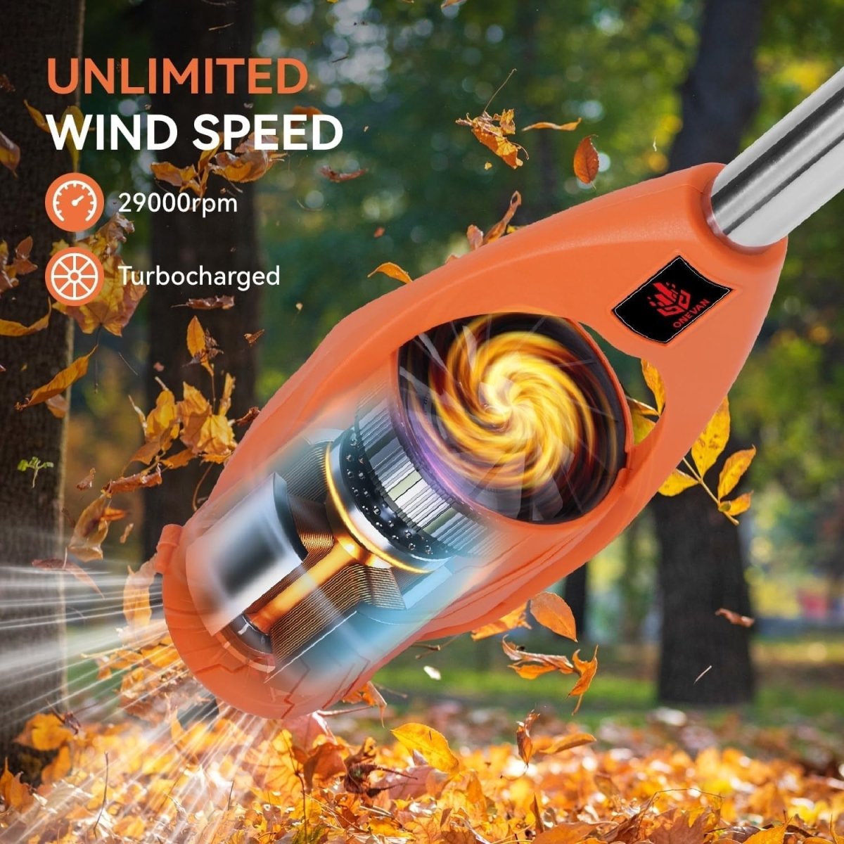 Cordless Leaf Blower Folding Electric 52m/s Lightweight Battery Garden Cleaner