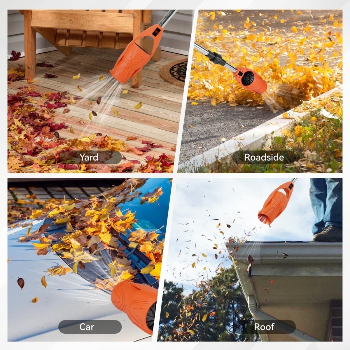 Cordless Leaf Blower Folding Electric 52m/s Lightweight Battery Garden Cleaner