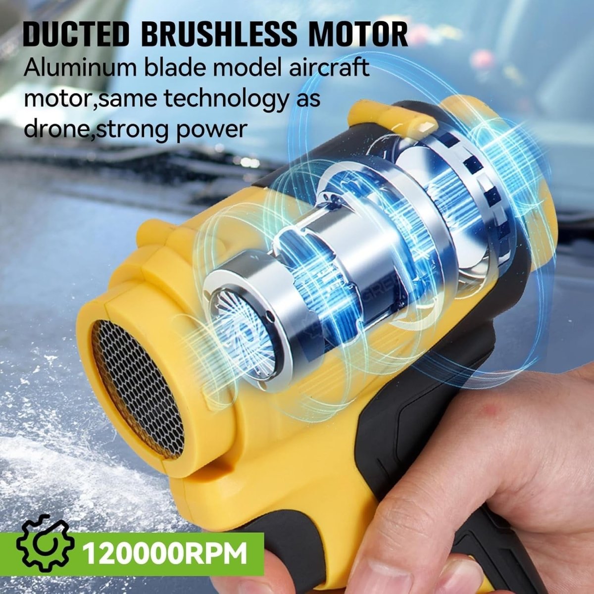 Cordless Leaf Blower Turbo Jet 1500W Brushless Dual Battery Garden Cleaner
