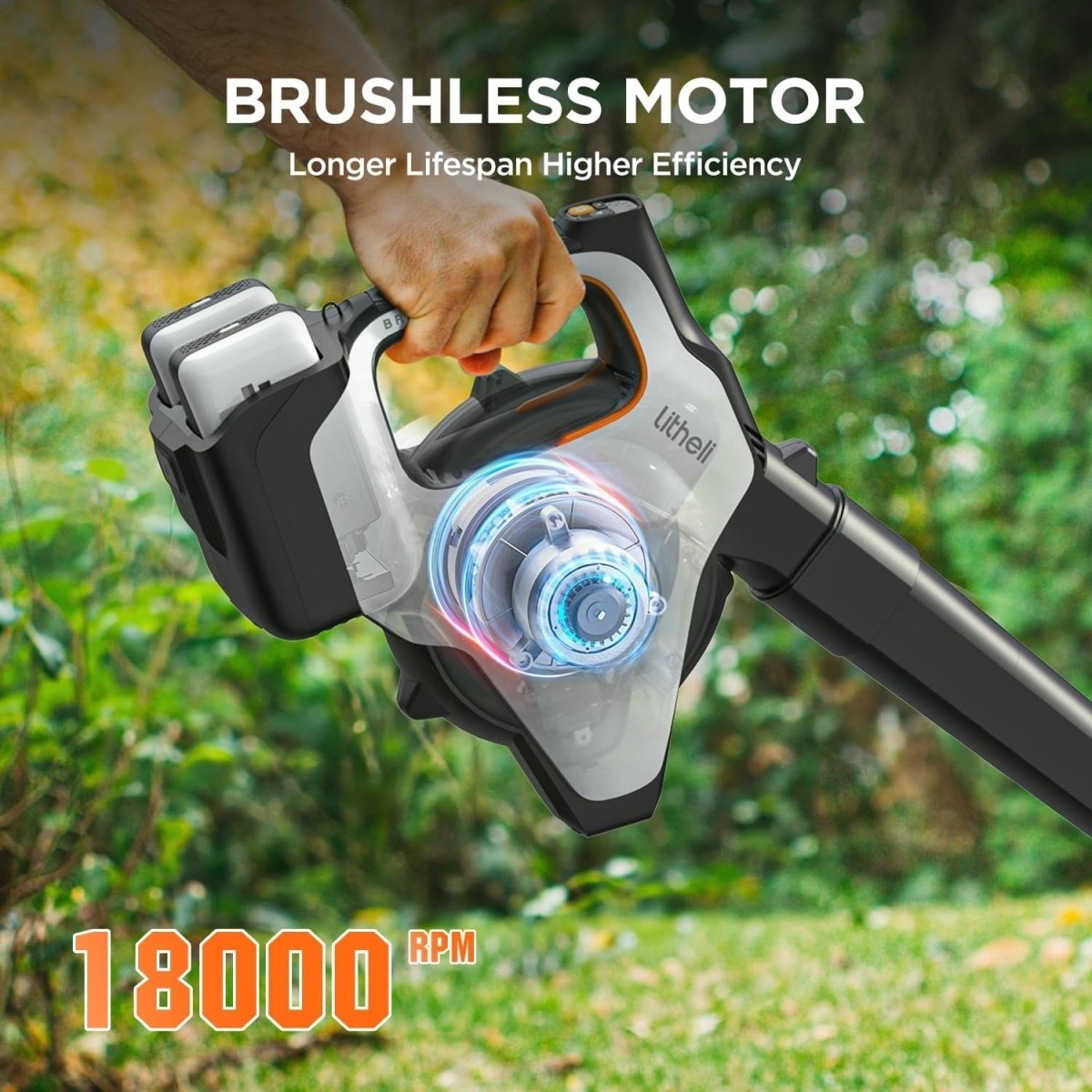 Cordless Leaf Blower Vacuum 2-in-1 High Power 78m/s 45L Bag Dual Battery