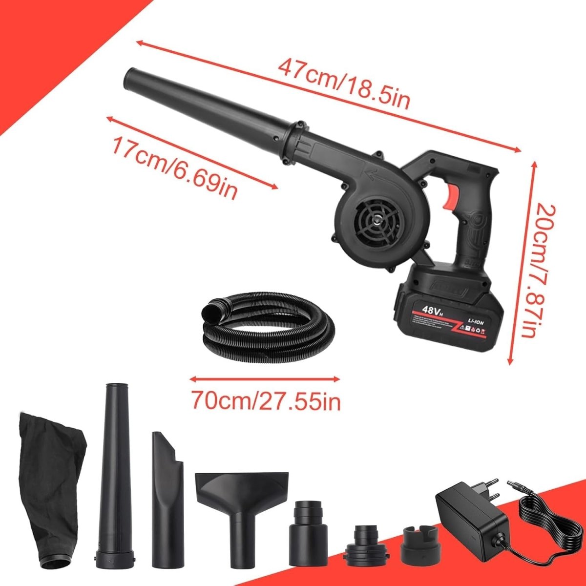 Cordless Leaf Blower Vacuum Mini Handheld Car Garden Air Cleaner