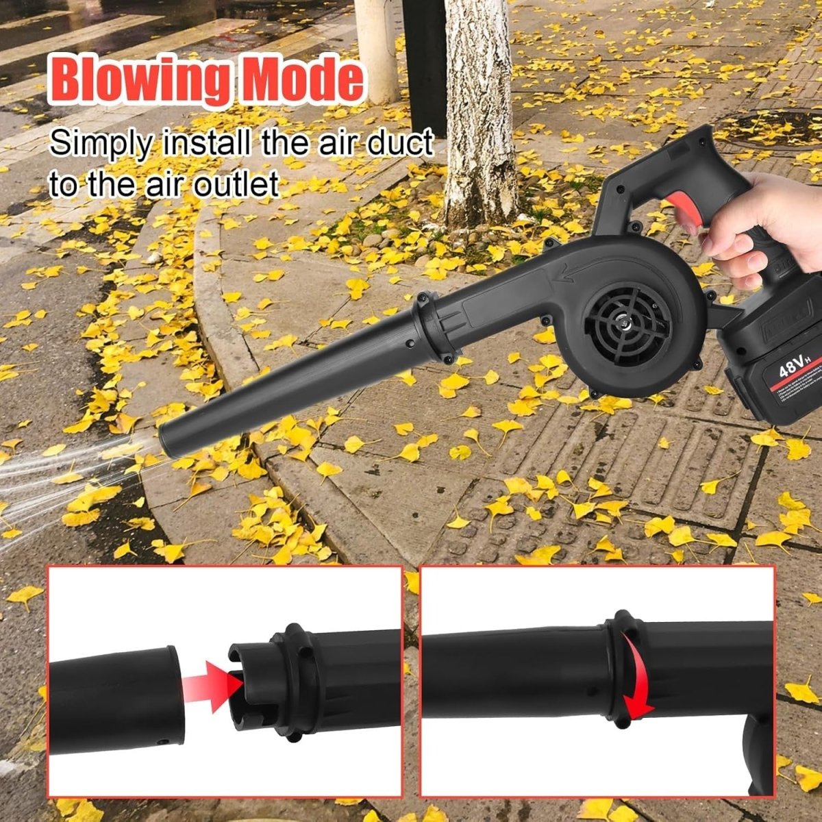 Cordless Leaf Blower Vacuum Mini Handheld Car Garden Air Cleaner