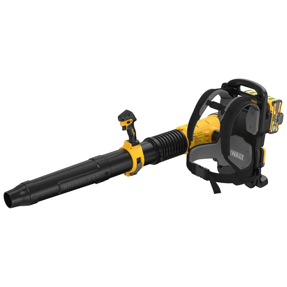 DEWALT FLEXVOLT 60V MAX 855 CFM 160 MPH Cordless Battery Powered Backpack Blower with (2) 5.0 Ah Batteries and Chargers DCBL570Z2