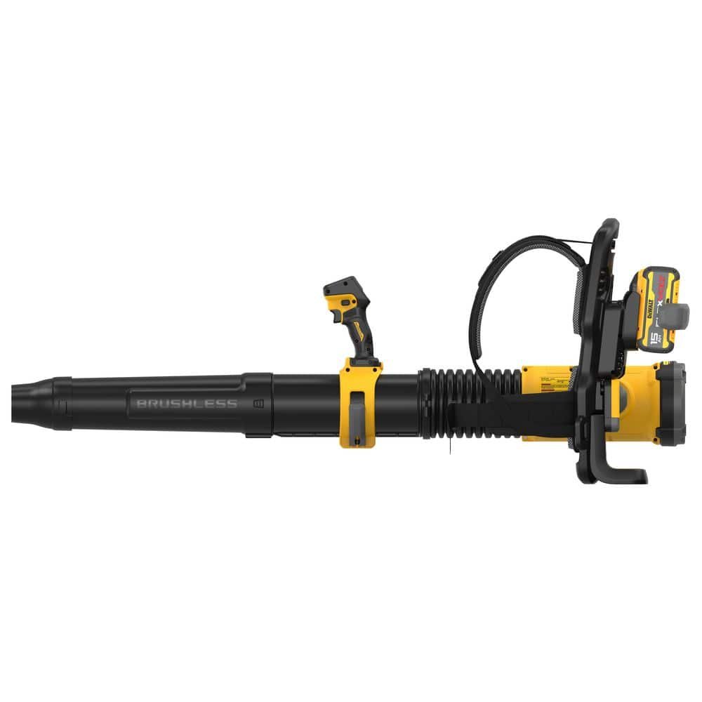 DEWALT FLEXVOLT 60V MAX 855 CFM 160 MPH Cordless Battery Powered Backpack Blower with (2) 5.0 Ah Batteries and Chargers DCBL570Z2