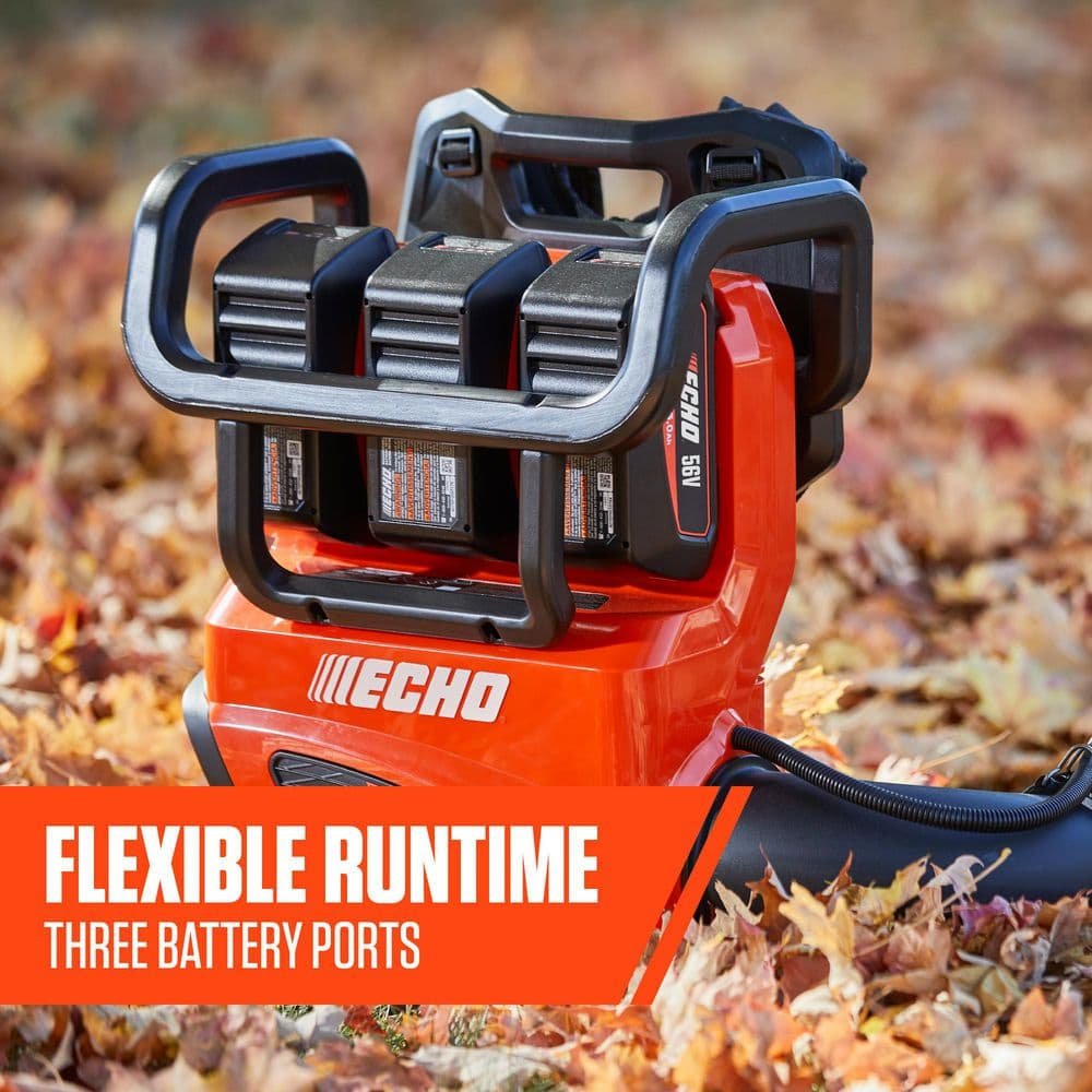ECHO 56V 195 MPH 795 CFM Cordless Battery Backpack Blower w/Tube Throttle and (2) 5.0Ah Batteries and Dual Port Charger DPB-5800TD2-2