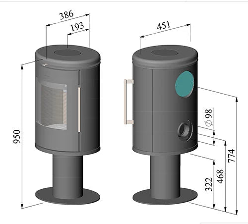 Morso 6848 Wood Burning Ecodesign Pedestal Stove