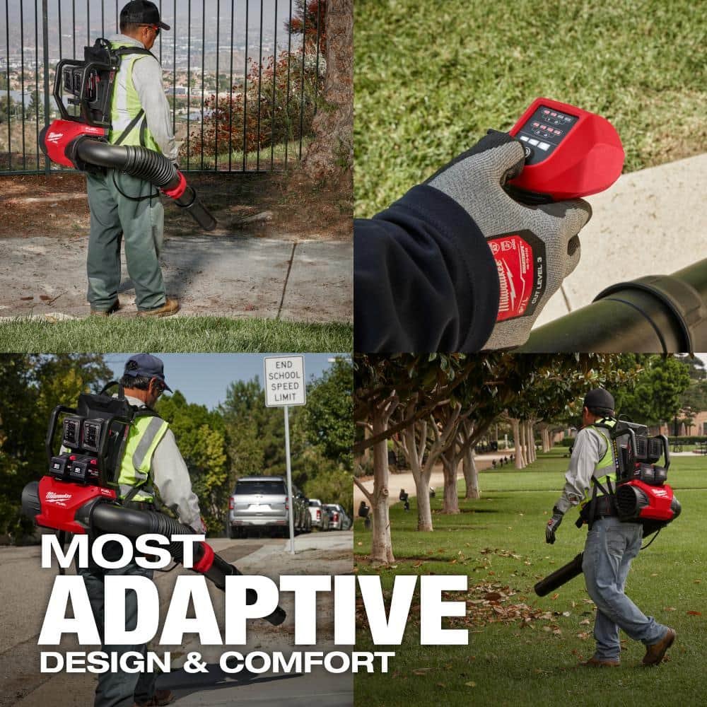 Milwaukee M18 FUEL 155 MPH 650 CFM 18V Brushless Cordless Battery Backpack Blower w/ (4) 12.0 Ah FORGE Batteries, PACKOUT Charger 3009-22HD-48-59-1842F