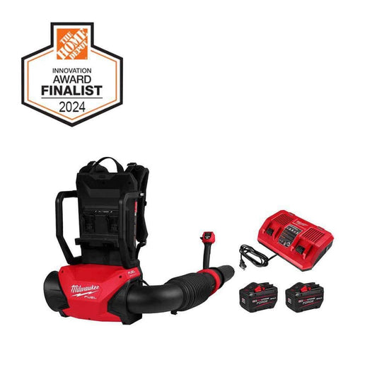 Milwaukee M18 FUEL 155 MPH 650 CFM 18V Brushless Cordless Battery Backpack Blower w/ (2) 12.0 Ah FORGE Batteries, Charger 3009-22HD