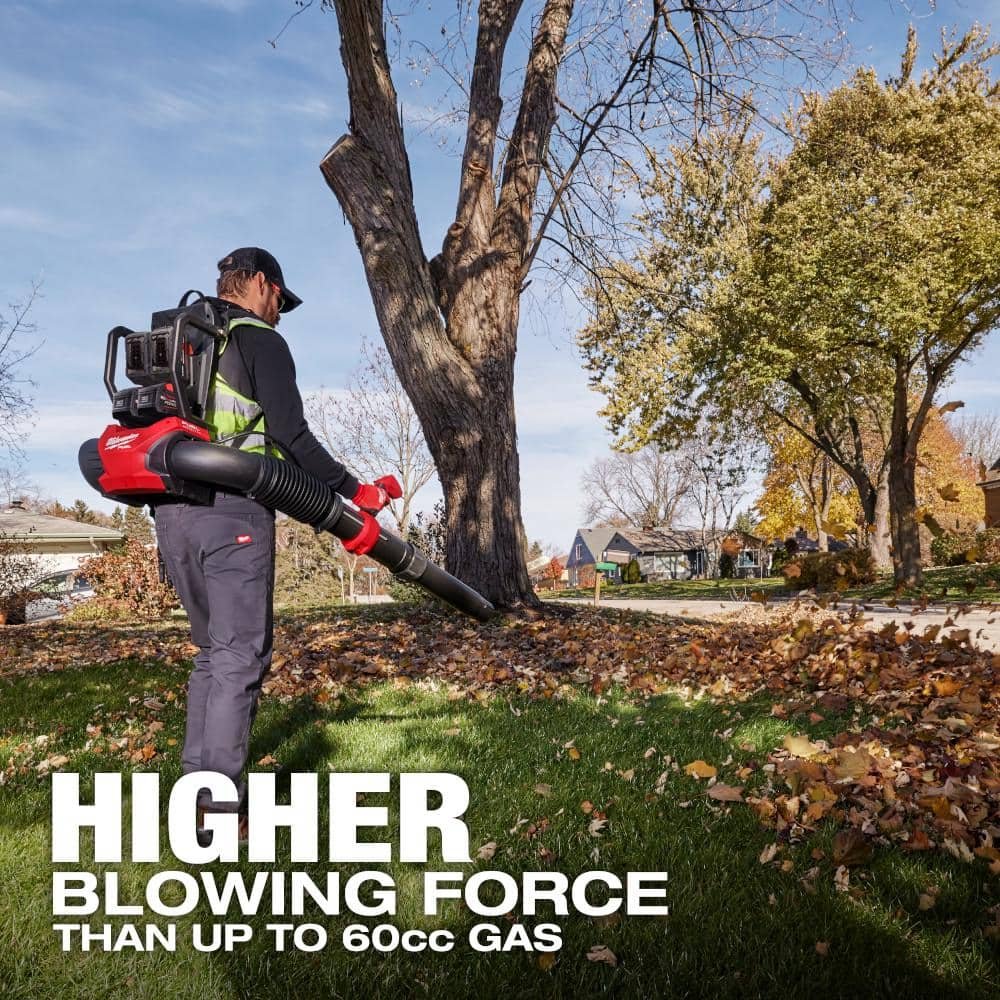 Milwaukee M18 FUEL 155 MPH 650 CFM 18V Brushless Cordless Battery Backpack Blower w/ (2) 12.0 Ah FORGE Batteries, Charger 3009-22HD
