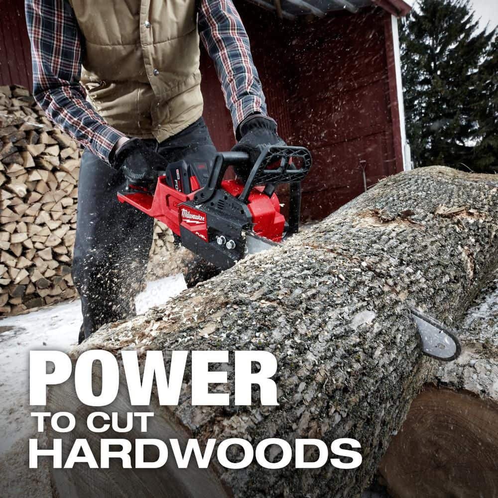 Milwaukee M18 FUEL 120 MPH 500 CFM 18V Brushless Cordless Battery Powered Blower Kit w/ 16 in. Chainsaw, 12.0 Ah Battery, Charger 3017-21HD-2727-20