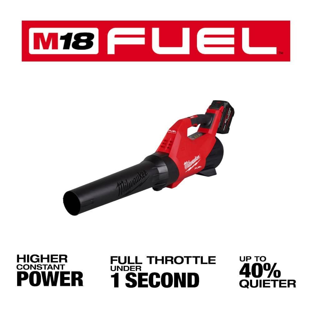 Milwaukee M18 FUEL 120 MPH 500 CFM 18V Brushless Cordless Battery Powered Blower Kit w/ 16 in. Chainsaw, 12.0 Ah Battery, Charger 3017-21HD-2727-20