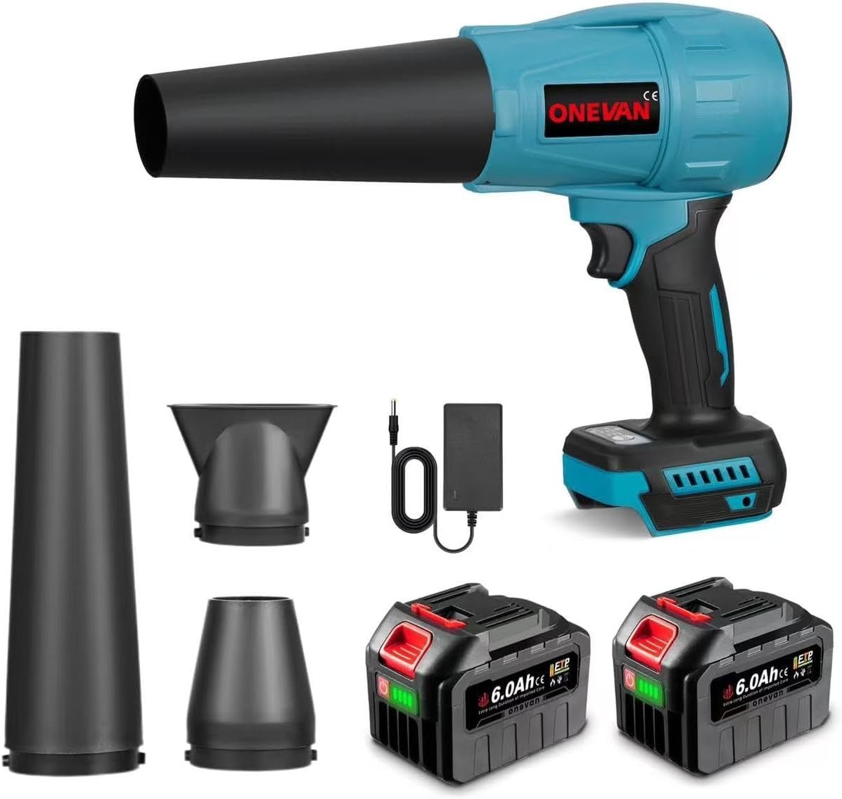 Turbo Cordless Leaf Blower Brushless Mini Jet 671MPH Dual Battery - Kwikley