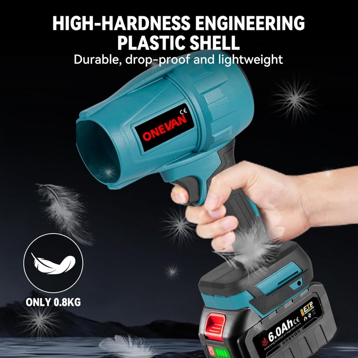 Turbo Cordless Leaf Blower Brushless Mini Jet 671MPH Dual Battery